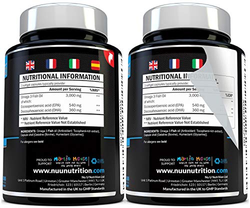 Xellerate Nutrition Omega 3 Fischöl 365 Gel Kapseln - 4