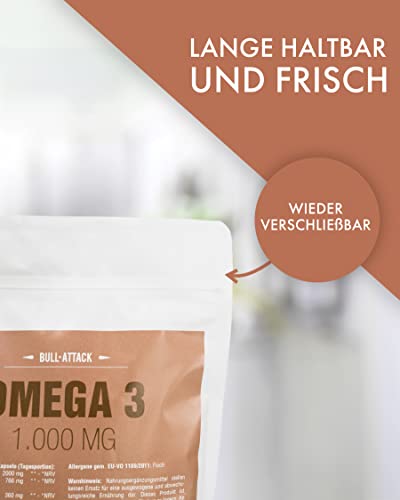 Bull Attack 250 Softgel Kapseln Omega 3 - 5