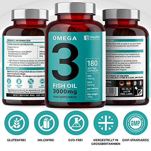 Iron Ore Health 180 Omega 3  Platinum Fischöl Kapseln - 3