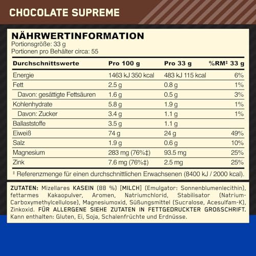 Optimum Nutrition Casein Protein 1818g - 7