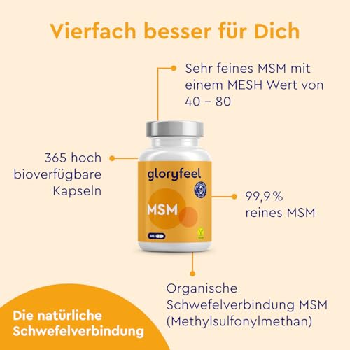 Gloryfeel 365 MSM Kapseln mit Vitamin C - 3