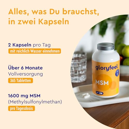 Gloryfeel 365 MSM Kapseln mit Vitamin C - 2