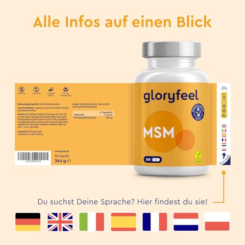 Gloryfeel 365 MSM Kapseln mit Vitamin C - 7
