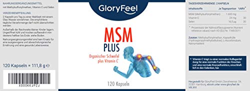 Gloryfeel 120 MSM Kapseln Intensiv 1.600mg - 6