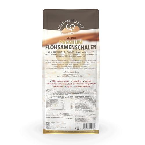 Golden Peanut Flohsamenschalen 1000g Beutel - 4